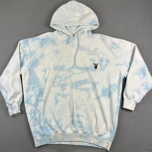 Playboy X Missguided Hoodie Womens Large Tie Dye Oversized Comfy‎ Fleece